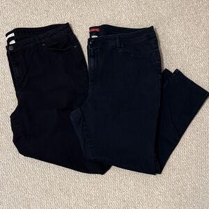 Dressbarn Westport Women's Dark Black Skinny Jeans-lot of 2